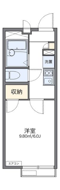レオパレスサニーコートアカシＢ 間取り図