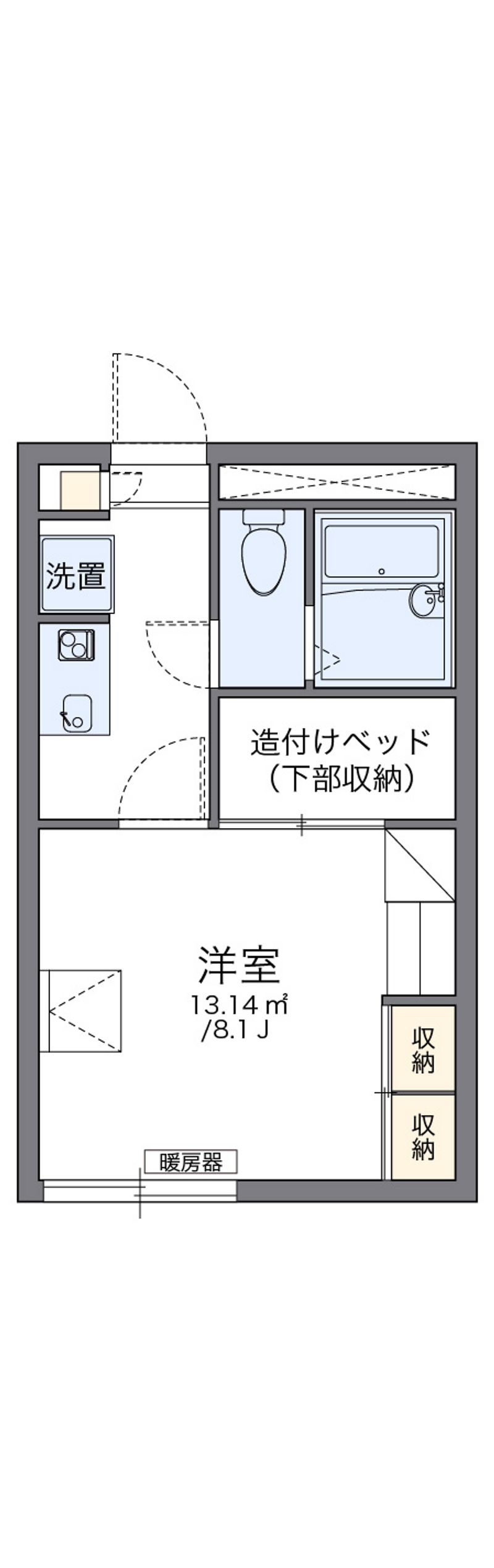 レオパレス札幌Ａ棟 間取図