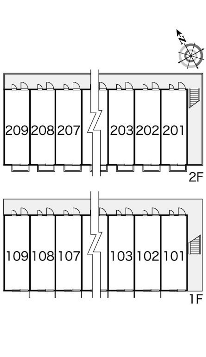 レオパレスシーサイド江井島 間取り配置図