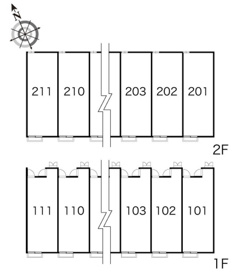 レオパレスＤｏｈａｋｕ２ 間取配置図