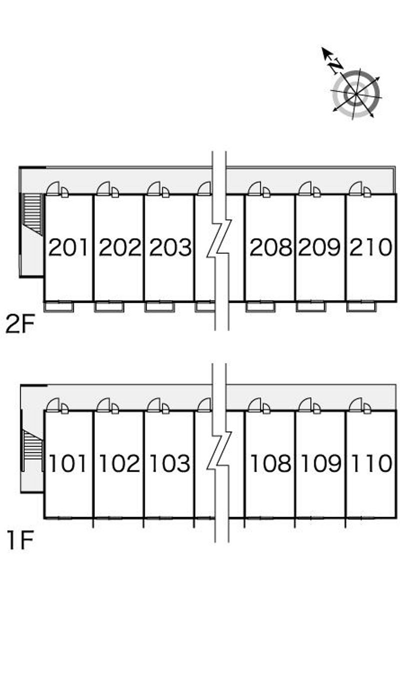 レオパレスひまわり 間取り配置図