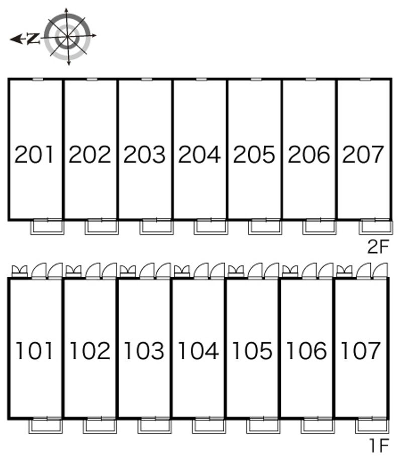 レオパレス鬼崎 間取配置図