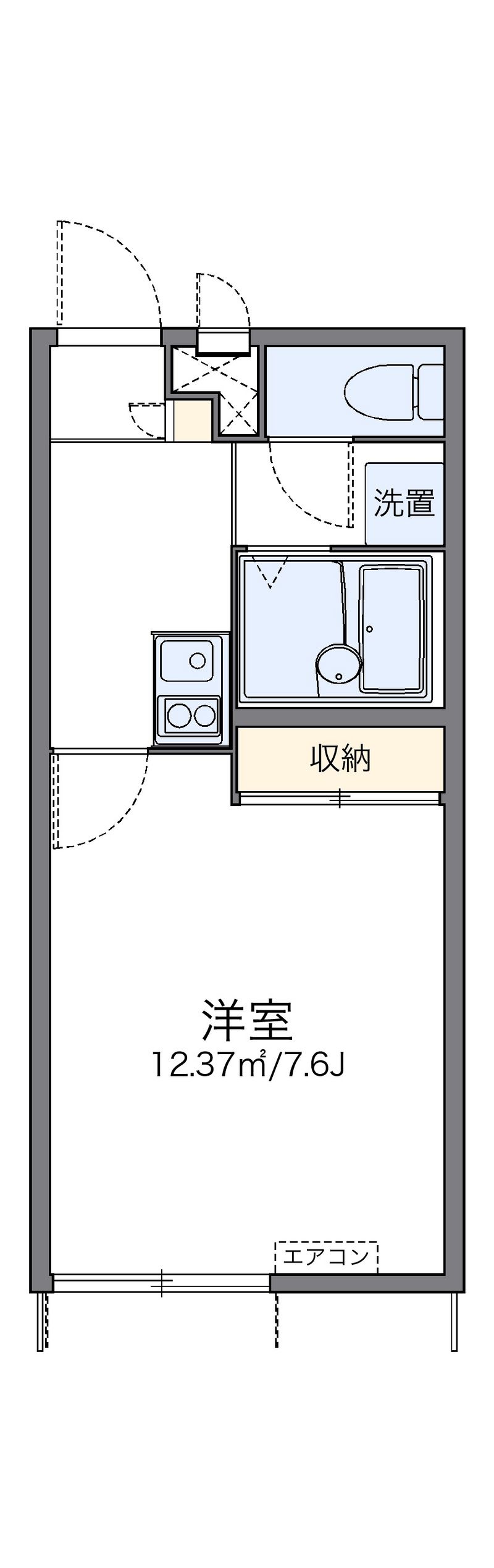 レオパレスオレンジヒルズ 間取図