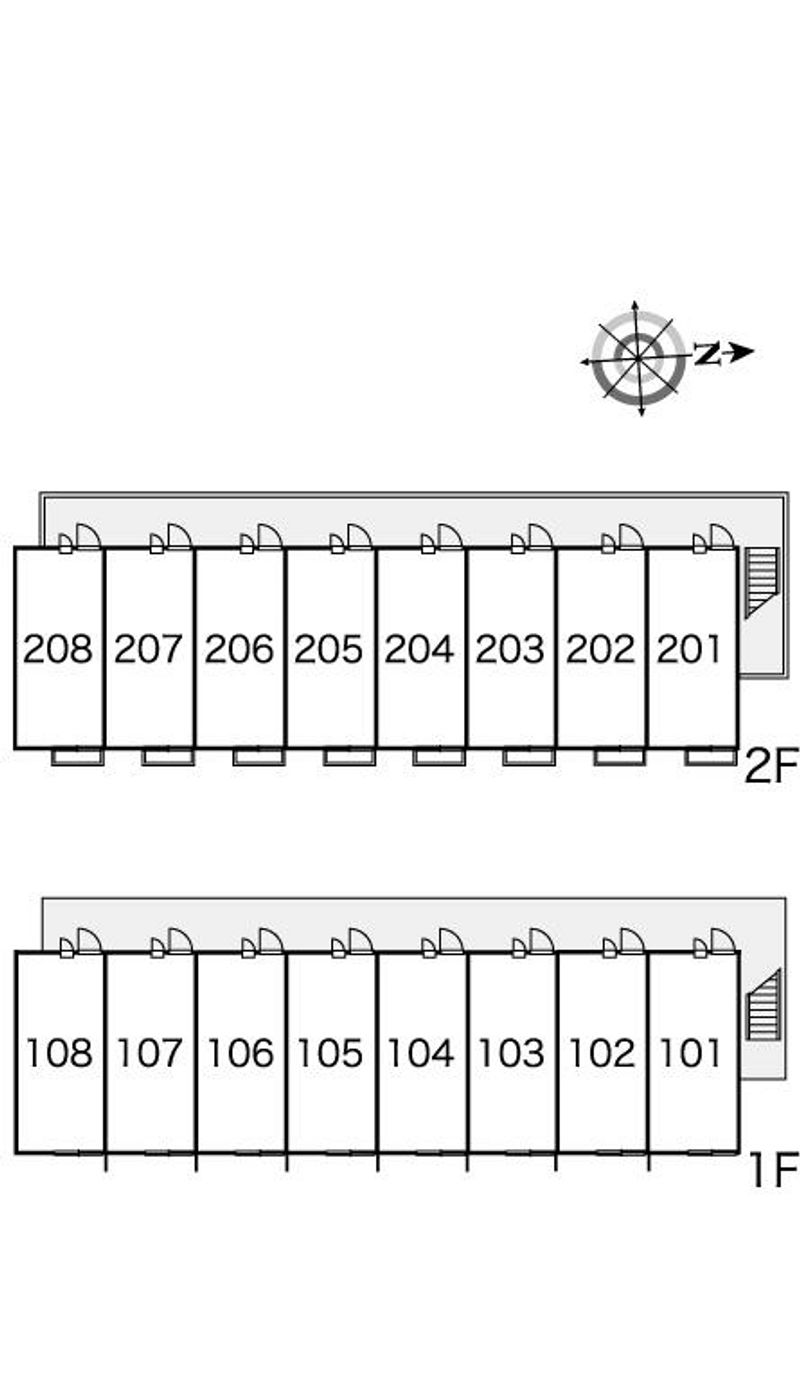 レオパレスカトレア 間取配置図