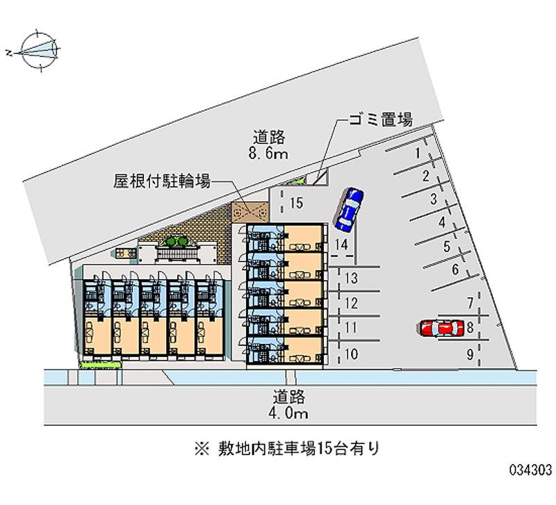 レオパレスパインズハイム 月極駐車場