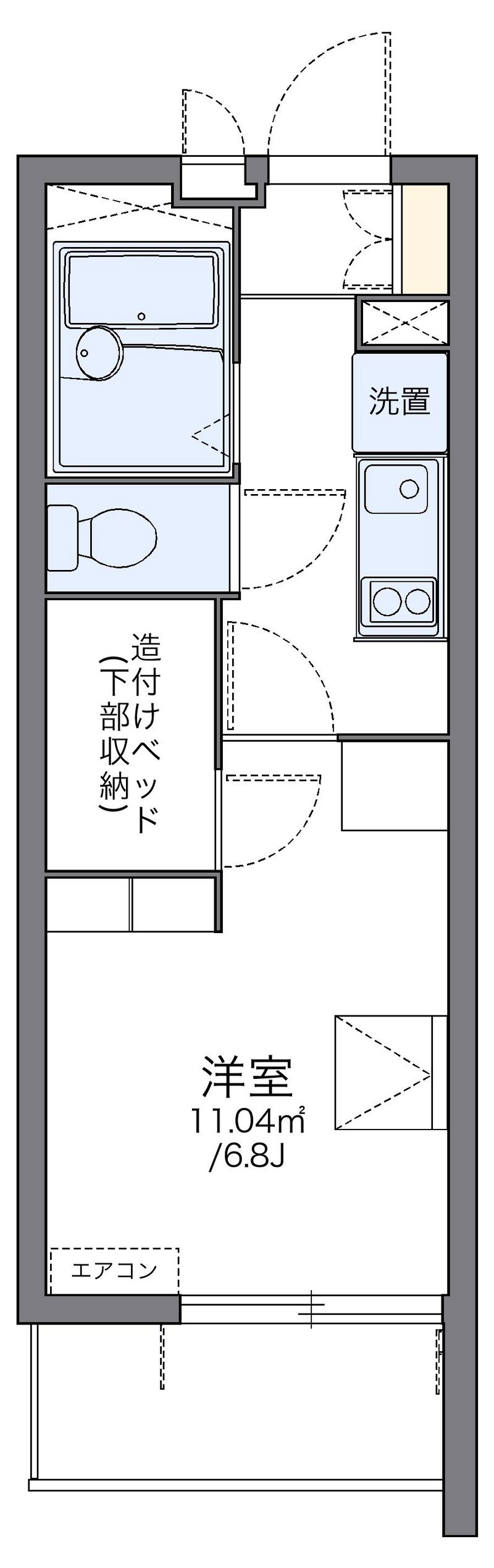 レオパレスカーネリアン片倉 間取図
