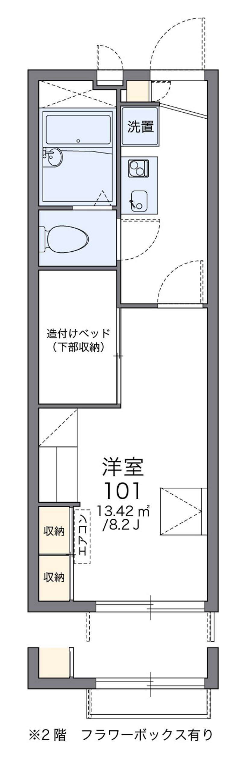 レオパレスマリオネット 間取図