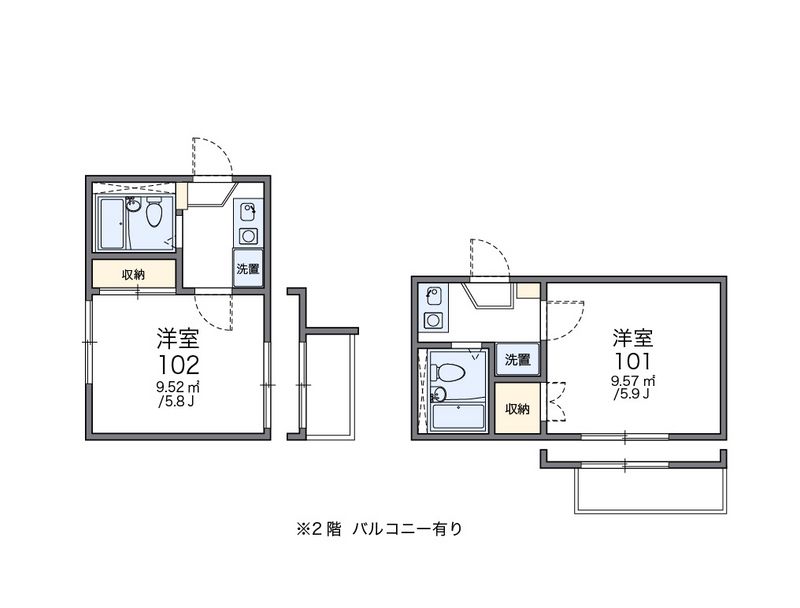 レオパレスコウナン 間取図