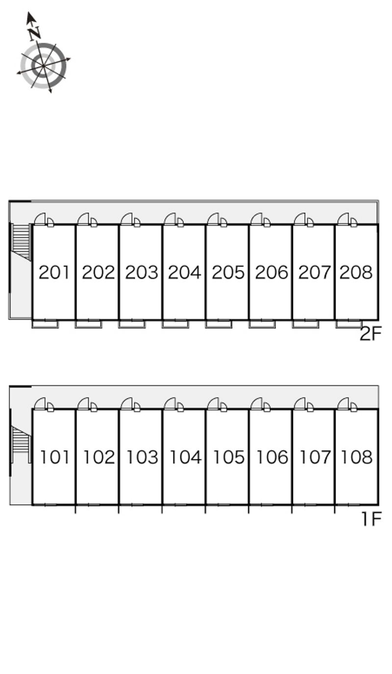 レオパレス赤坂北棟 間取配置図