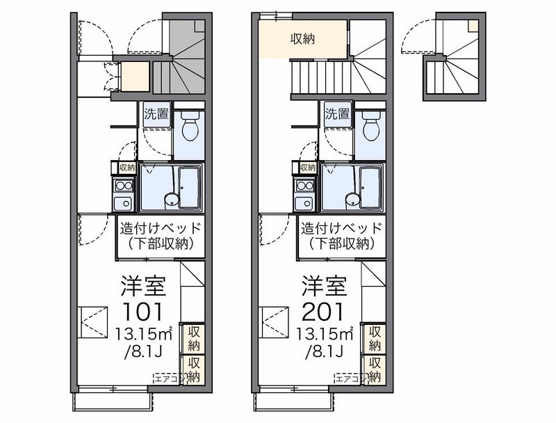 レオパレス瑞穂Ⅰ 間取図