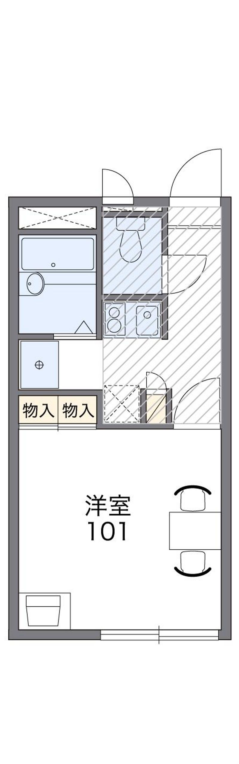 レオパレスヴェセル 間取図
