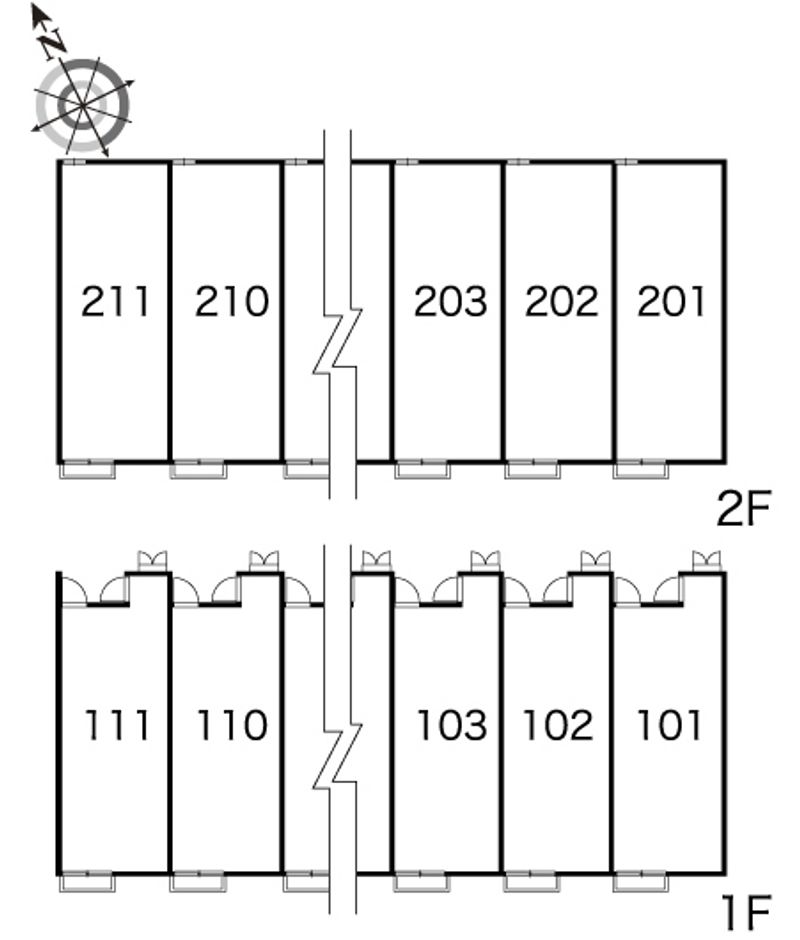 レオパレスプレミールＡ 間取配置図