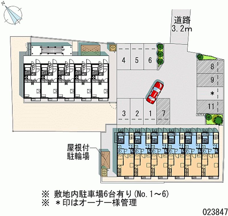 レオパレスサンウッドⅢ 月極駐車場