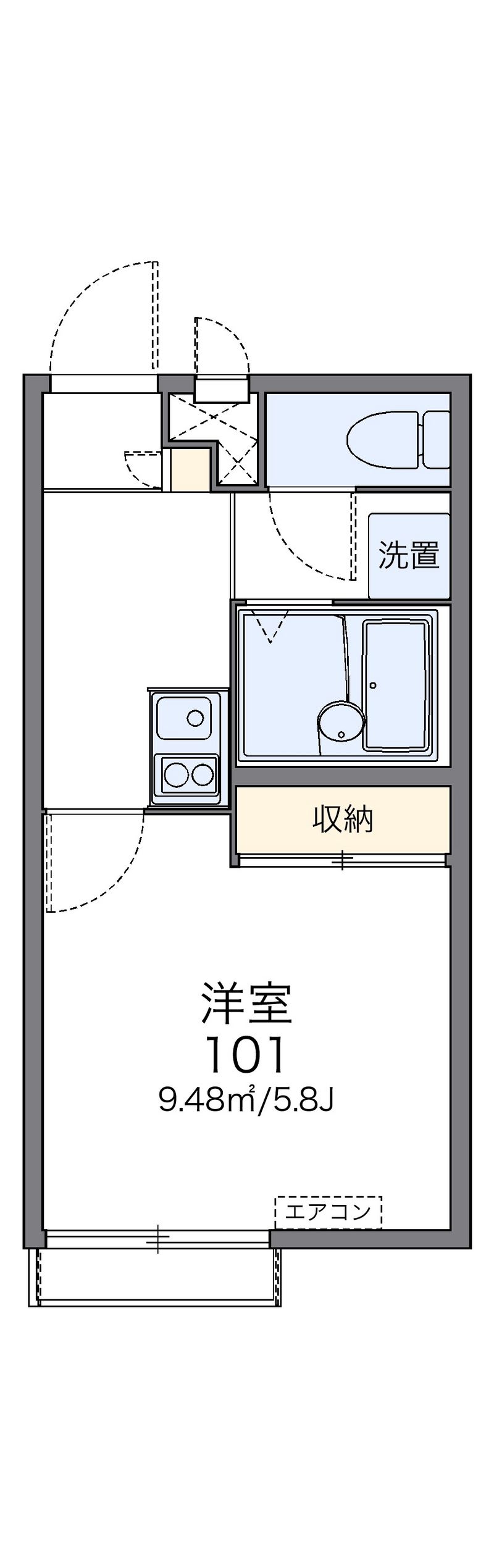 レオパレスＮｏｒｔｈ六甲 間取図