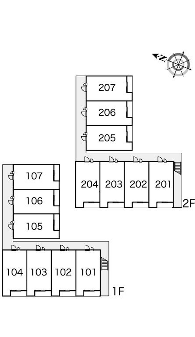 レオパレスサンフラワー 間取り配置図