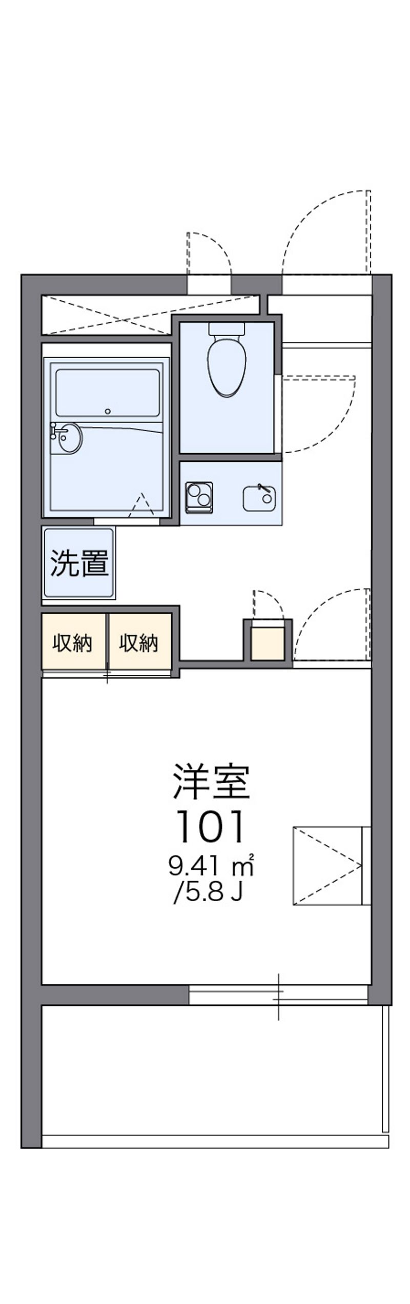 レオパレスビスタヒガワ 間取図