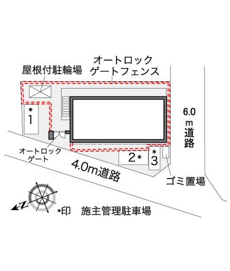 レオパレス茶山 配置図