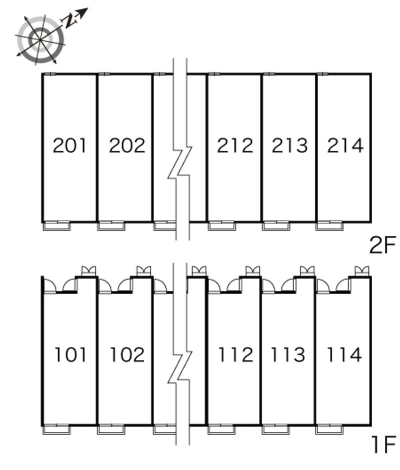 レオパレスラーク 間取配置図