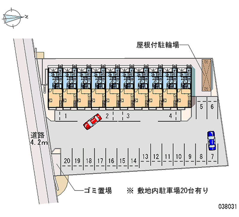 レオパレスオリーブ 月極駐車場