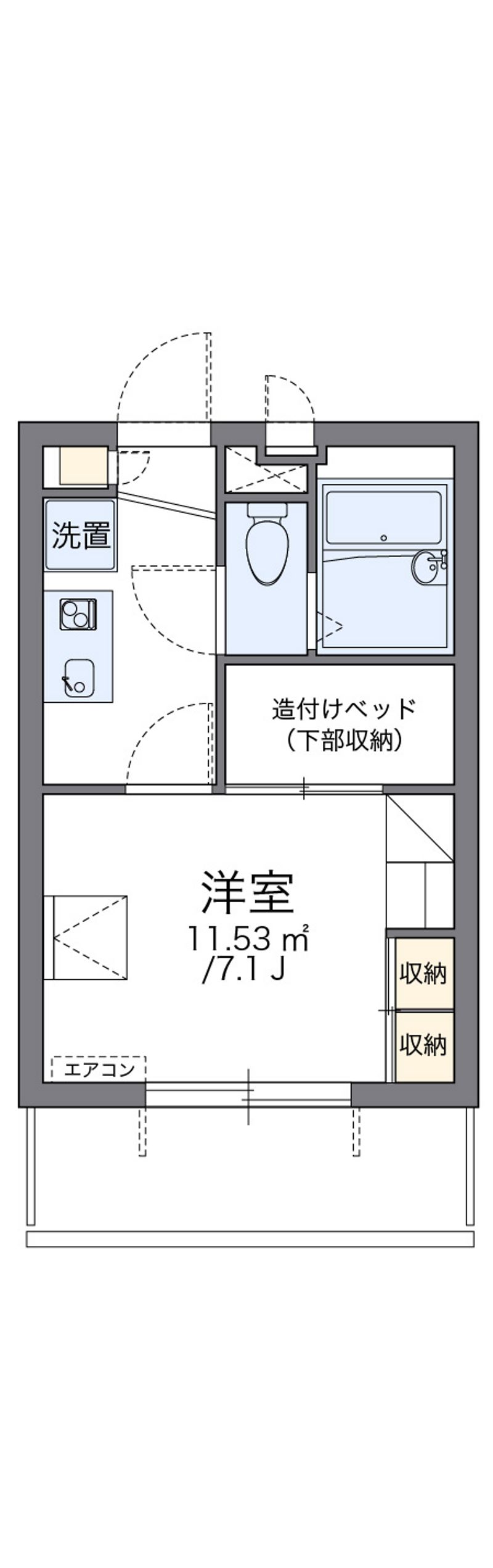 レオパレスハーバーサイドＷ棟 間取図