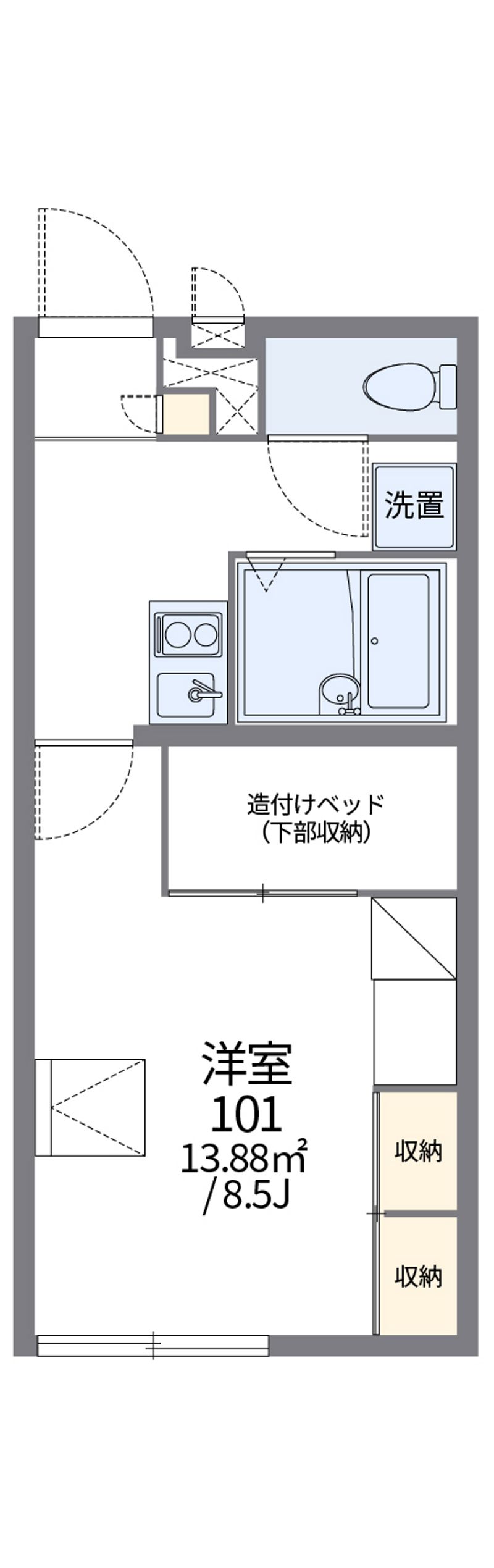 レオパレス春日 間取図