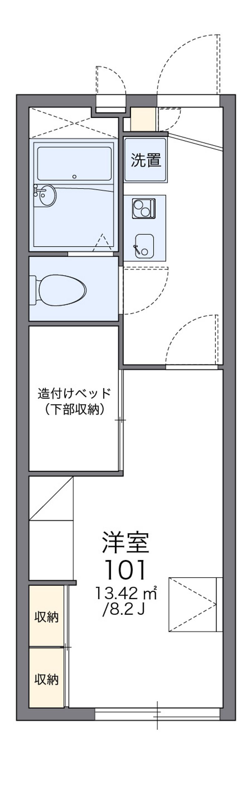 レオパレスエクセル八潮 間取図