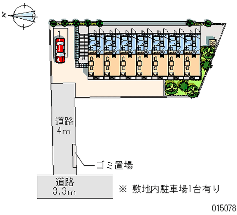 レオパレスハナミズキ 区画図