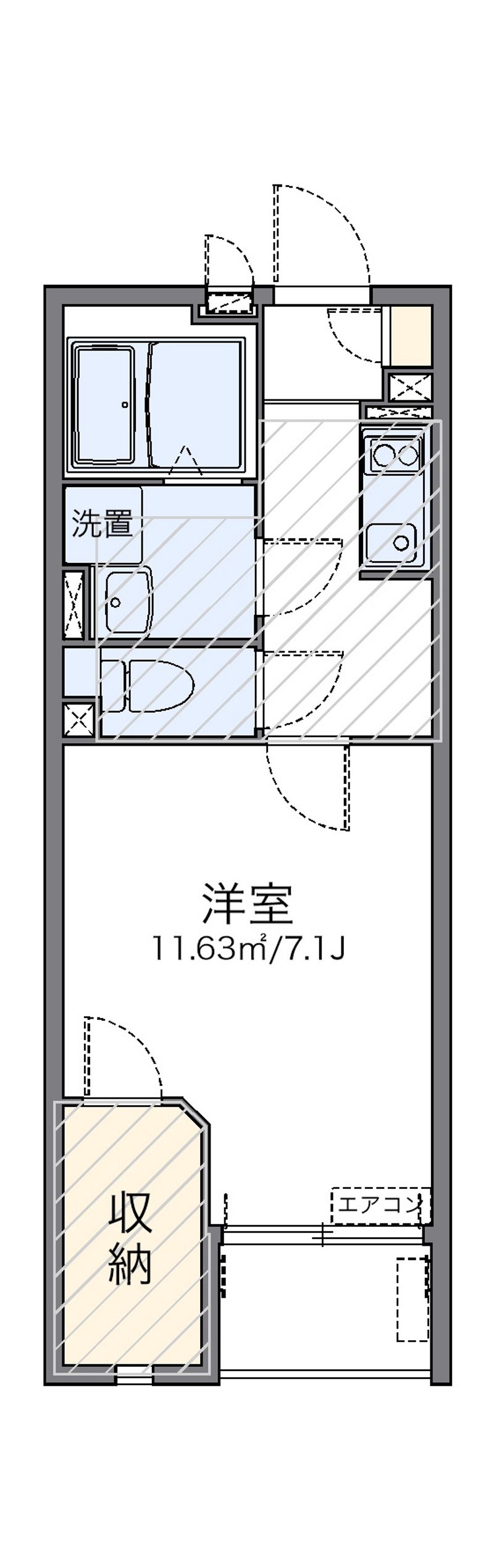 レオネクストアベニール麻生Ⅱ 間取図