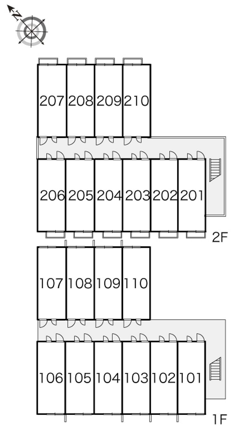 レオパレス馬田 間取配置図