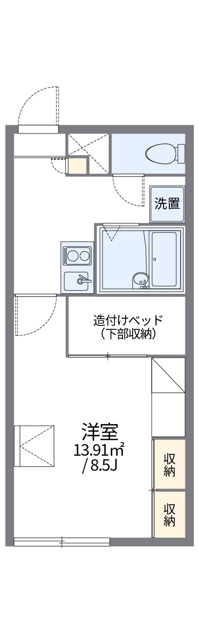 レオパレスサツキ 間取図