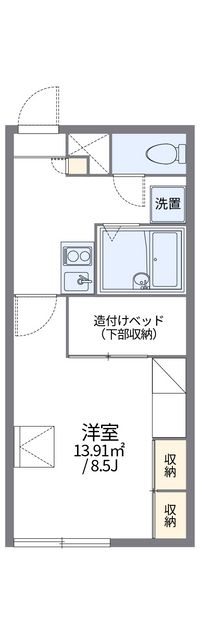 レオパレスサツキ 間取り図