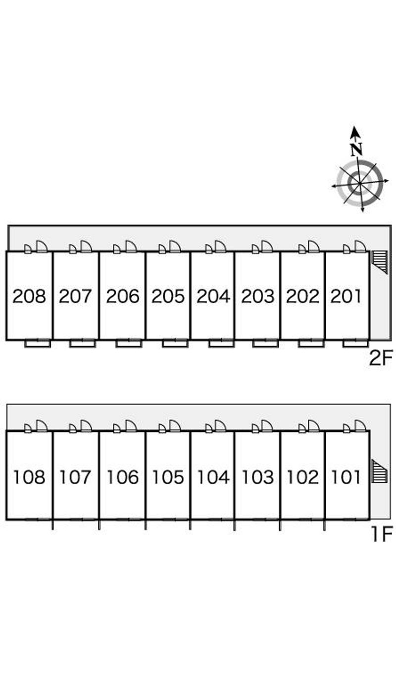 レオパレスエコテラスいこいの里 間取配置図