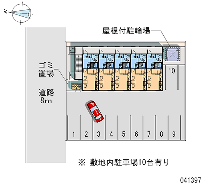 レオパレスビラ５２４ 月極駐車場