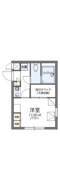 レオパレスシャルマン富士見 間取り図