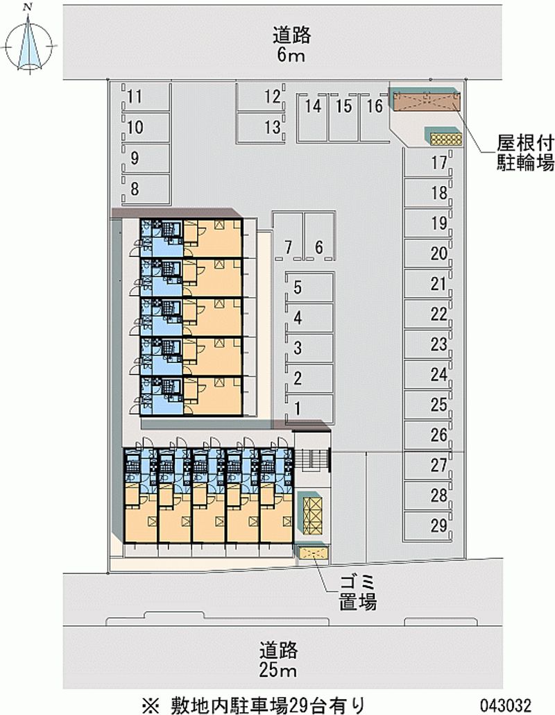 レオパレスレオテクノポリス 月極駐車場