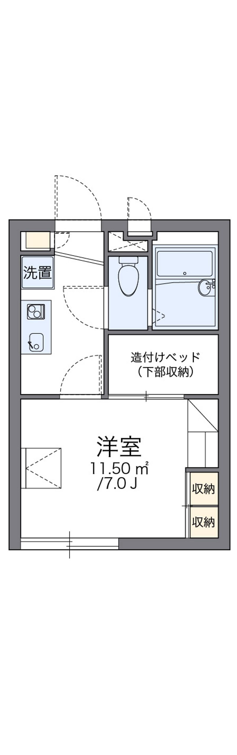 レオパレスグリーンガーデン町屋 間取図