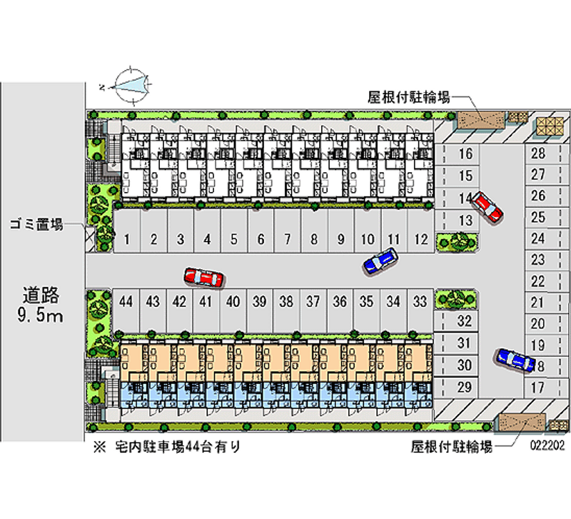 レオパレス朝日Ｂ 月極駐車場