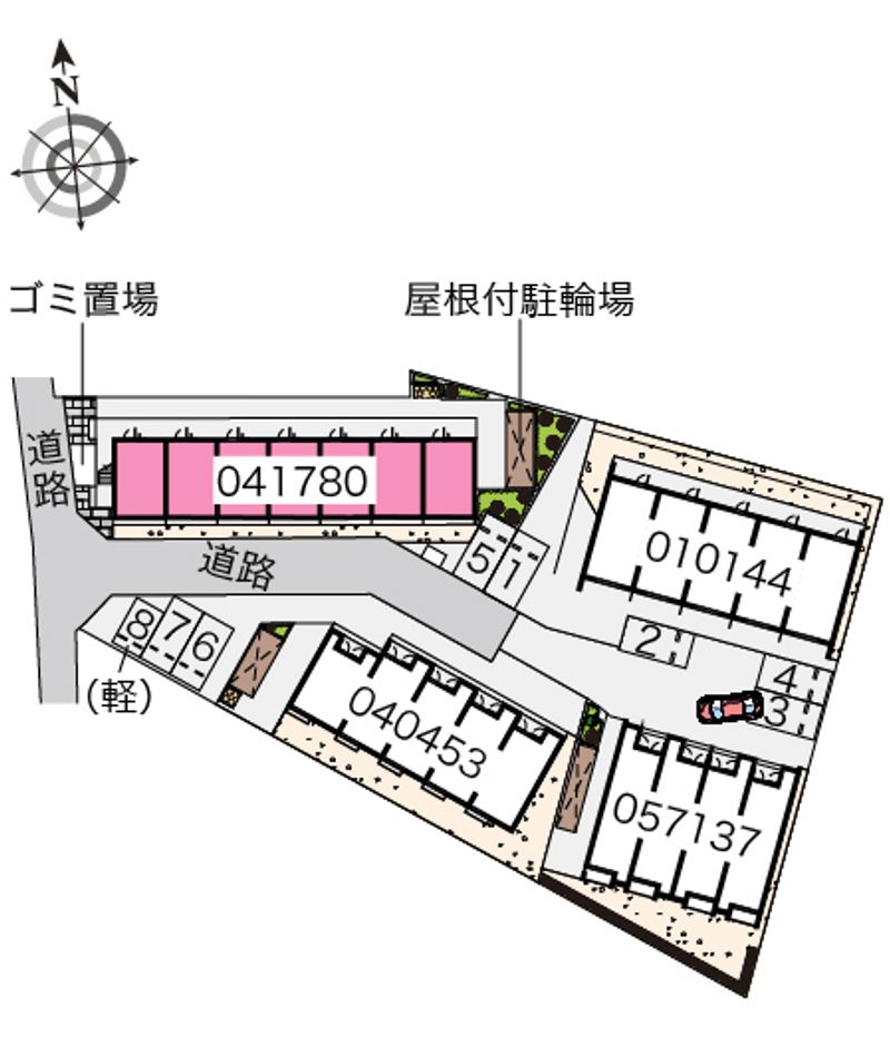 レオパレス白樺Ⅳ 配置図