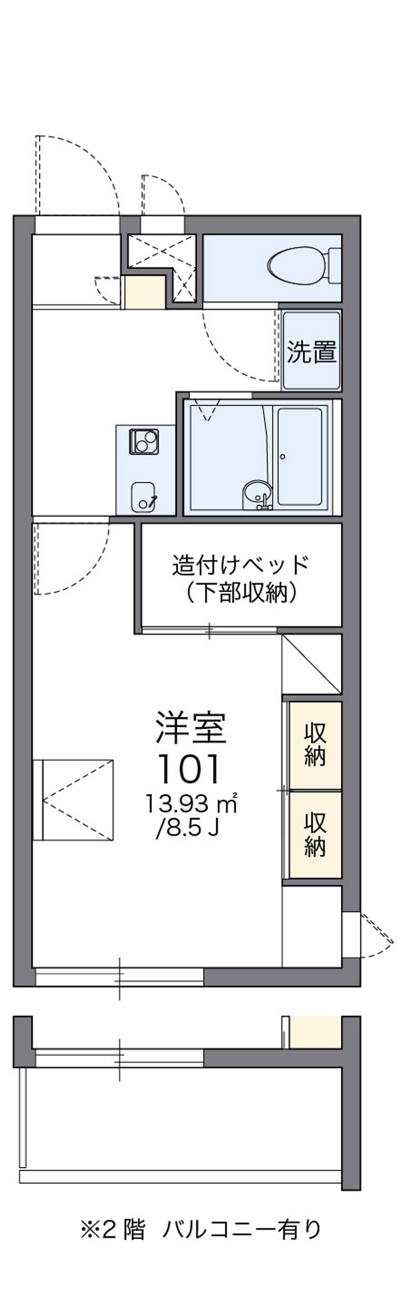 レオパレス島上 間取図
