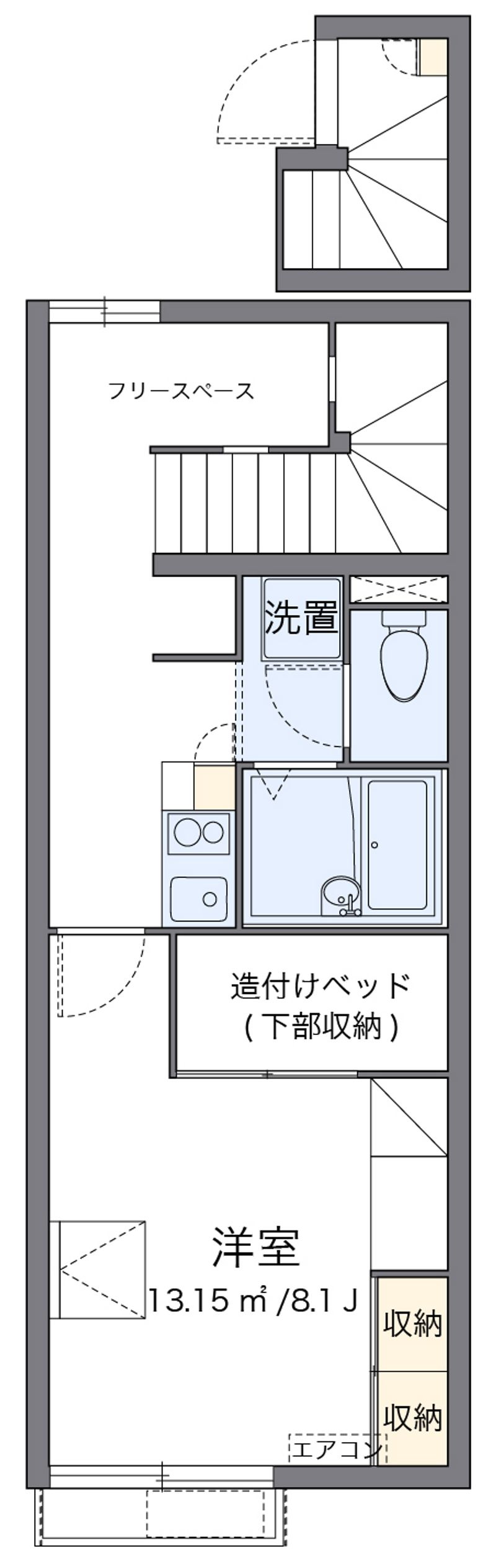 レオパレス砂子田 間取図