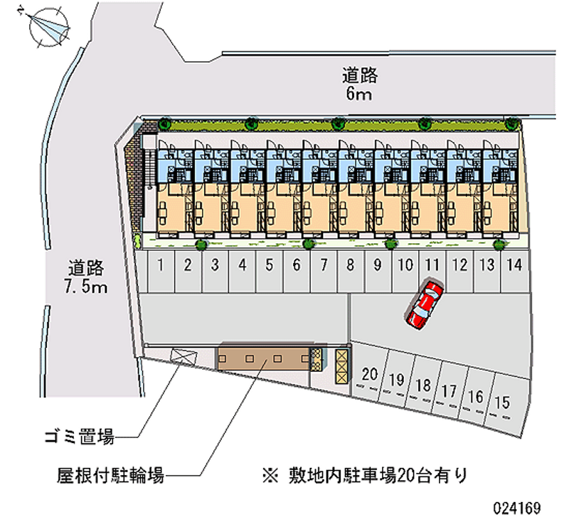 レオパレス東津山 月極駐車場