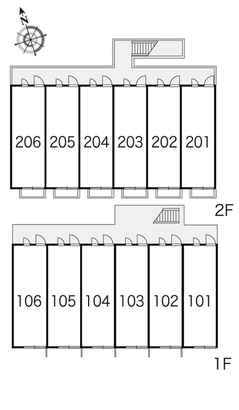 レオパレスクララⅡ 間取配置図
