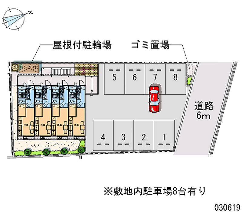 レオパレスグレースエイト 月極駐車場