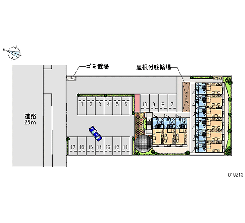 レオパレスエクレール 月極駐車場