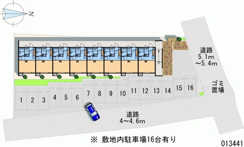 レオパレスドゥトゥロア 月極駐車場