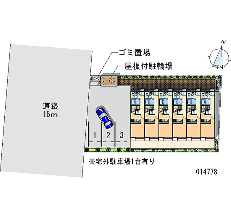 レオパレスボヌール 月極駐車場