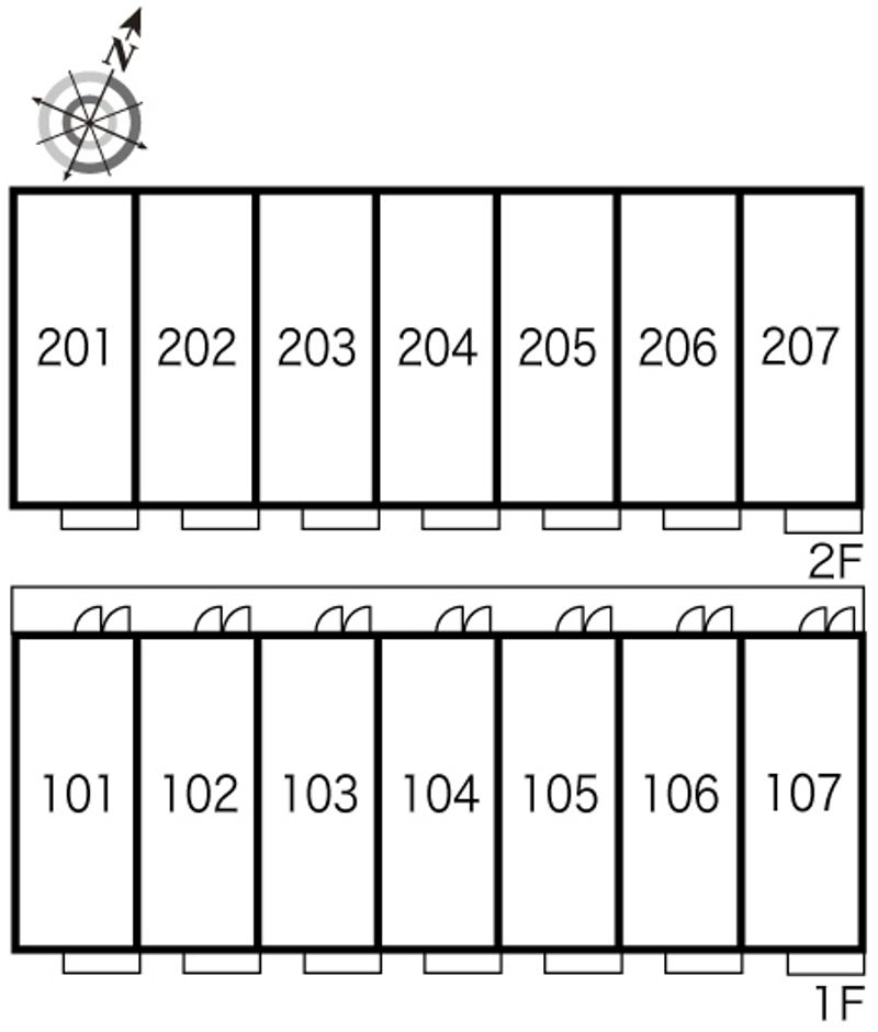 レオパレスグリーンアベニュー 間取配置図