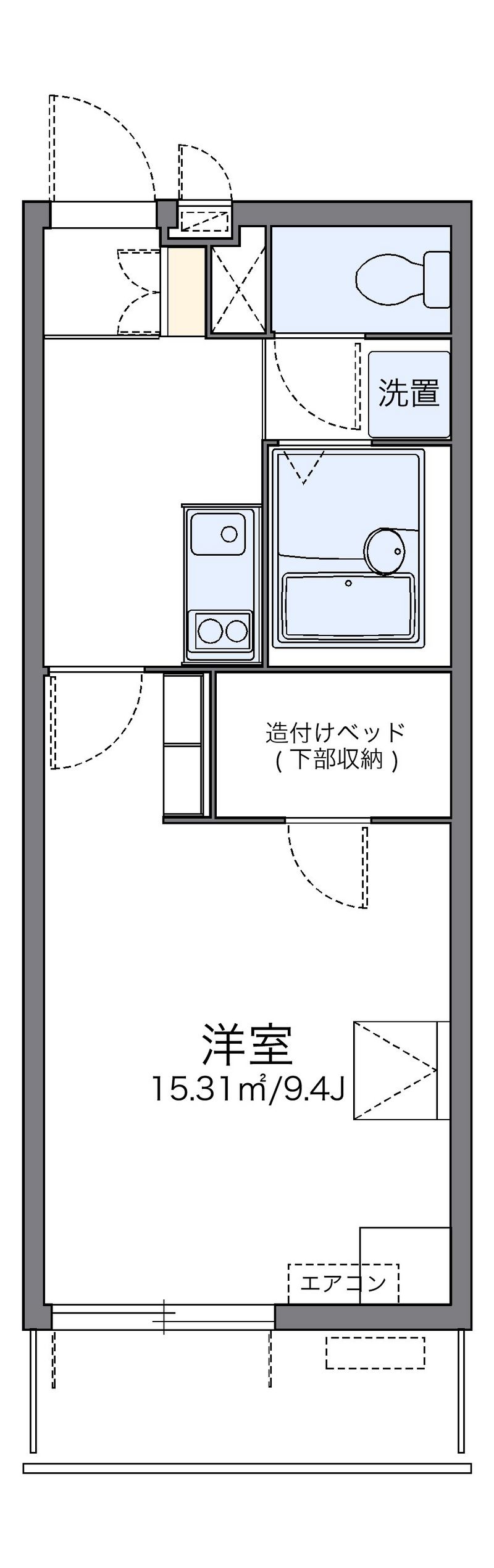 レオパレスＭＩＮＡＭＩⅢ 間取図