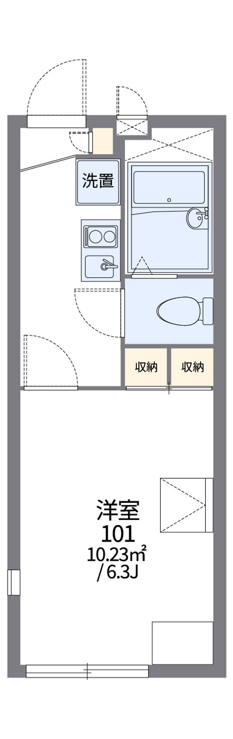 レオパレスベルジュ由野台 間取図