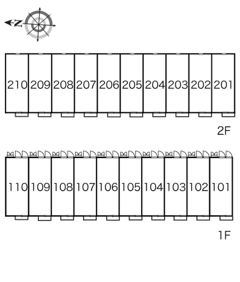 レオパレスカガヤキⅠ 間取配置図